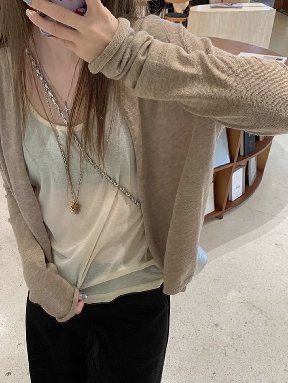 NEW Women’s Oat-colored Knit Cardigan Sweater